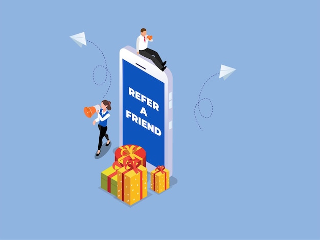 Referir um amigo Internet bônus on-line presente de varejo