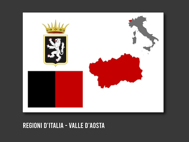 Vetor regiões da itália valle d'aosta