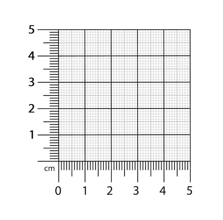 Vetor régua de canto dos indicadores de tamanho de vetor de régua de canto de papel de grade de gráfico definidos isolados no fundo