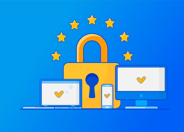 Regulamento geral de proteção de dados do gdpr. proteção de dados pessoais.