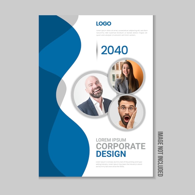 Relatório anual apresentação corporativa folheto digital brochura de negócios design de perfil limpo