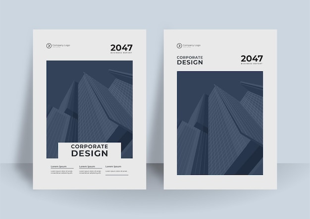 Relatório anual corporativo ou modelo de design de livro.