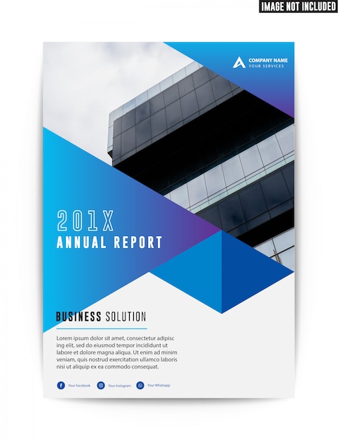 Relatório anual do panfleto limpo liso do folheto do negócio corporativo