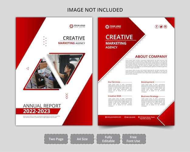 Relatório anual moderno e design de modelo de folheto de folheto abstrato