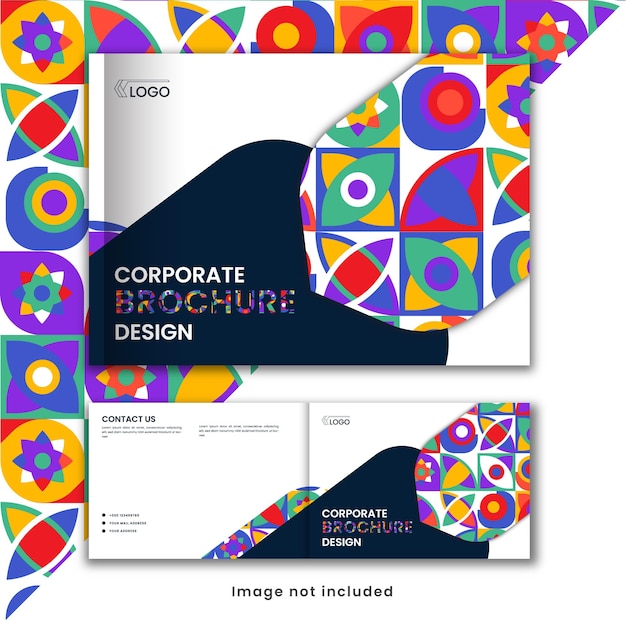 Vetor relatório de brochura de paisagem de negócios e design criativo de revista