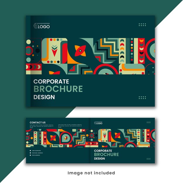 Vetor relatório de brochura de paisagem de negócios e design criativo de revista