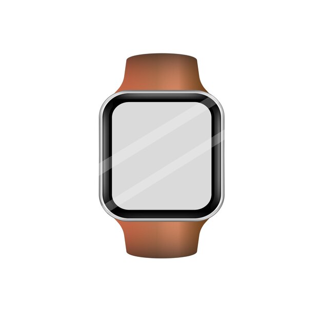 Relógio inteligente. smartwatch de design realista em fundo branco