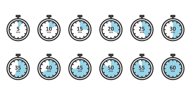 Vetor relógio moderno e simples icon timer ou cronometro