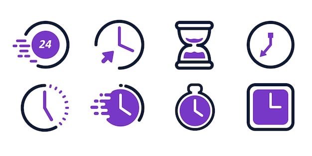 Vetor relógio moderno e simples icon timer ou cronometro