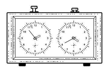 esboço de relógio de xadrez isolado. relógio retrô para jogo de xadrez em  estilo desenhado à mão. 5694425 Vetor no Vecteezy