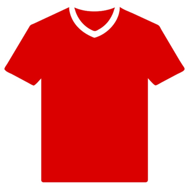 Vetor remera roja simple sin ninguna estampa remera sola fondo blanco ícone