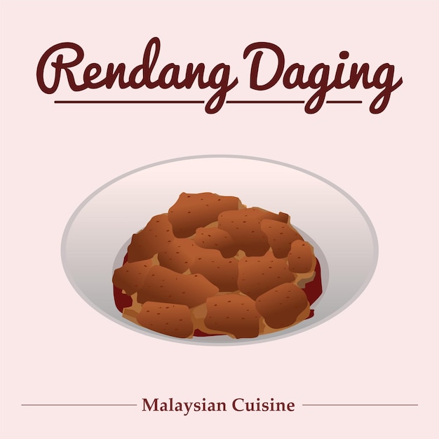 Rendang beef cozinha da malásia