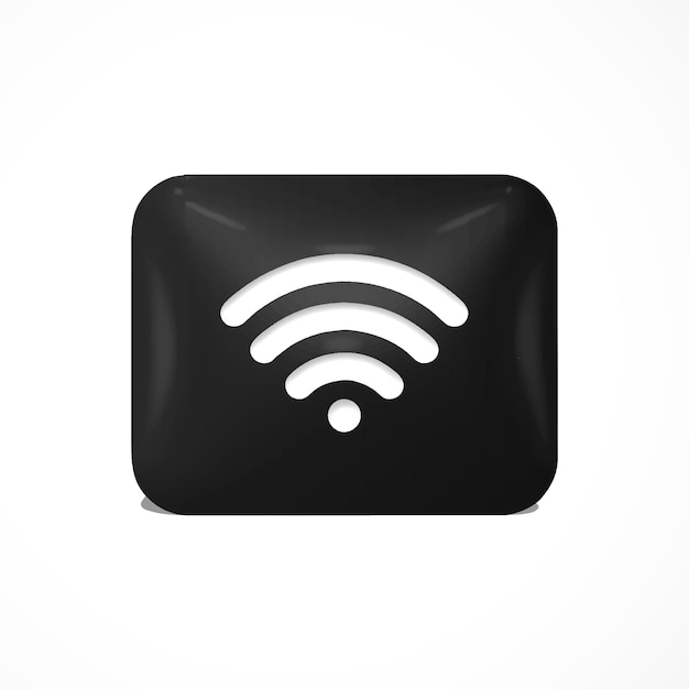 Renderização de ícone 3d wi-fi