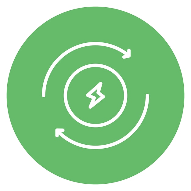 Vetor renovar a imagem vetorial do ícone pode ser usado para bateria e energia