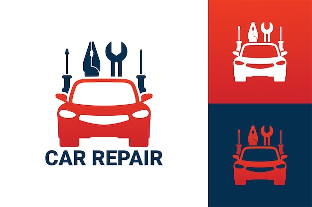 Reparar logotipo do carro modelo premium vector