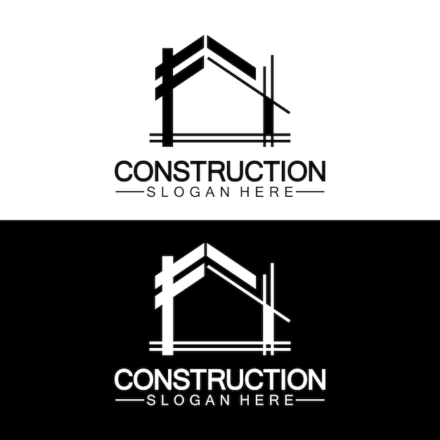 Reparo em casa de construção e design de logotipo de conceito de construção modelo de logotipo de vetor de construção de construção de casa