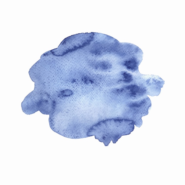 Vetor respingo de aquarela azul ilustração isolada no fundo branco