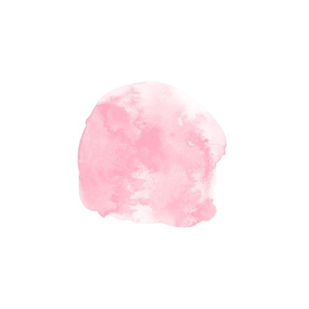 Vetor respingos de água aquarela rosa abstrata em um fundo branco