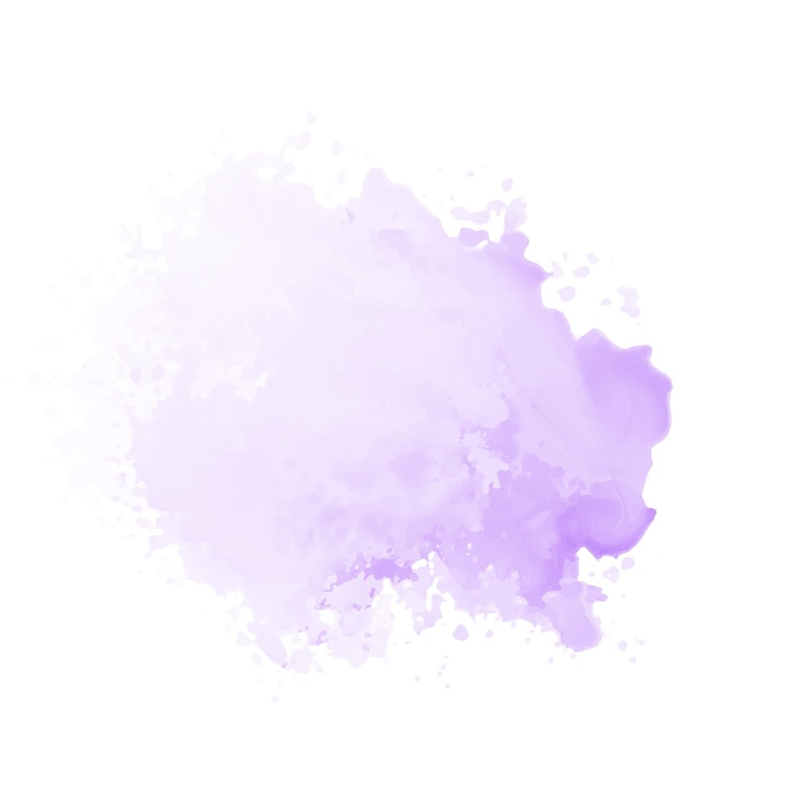 Vetor respingos de água em aquarela roxa abstrata textura de aquarela vetorial em cor violeta