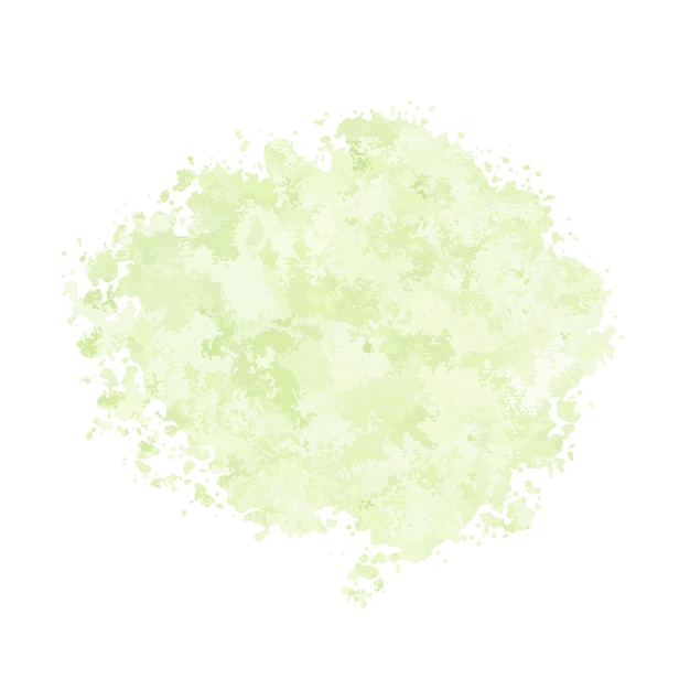 Respingos de água em aquarela verde abstrato em um fundo branco