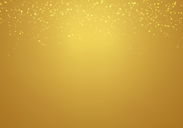 Vetor resumo caindo ouro glitter dourado fundo gradiente