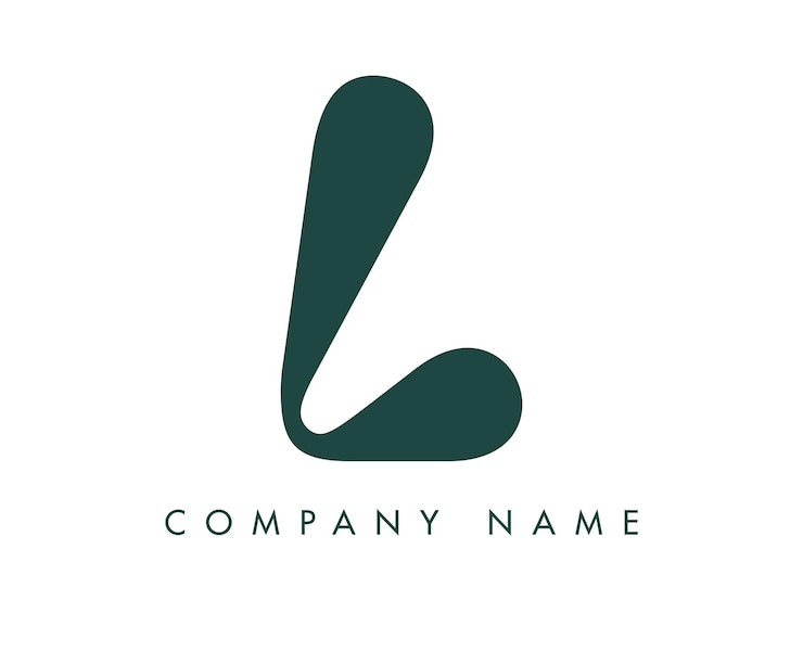 Vetor resumo criativo design de logotipo com a letra l inicial