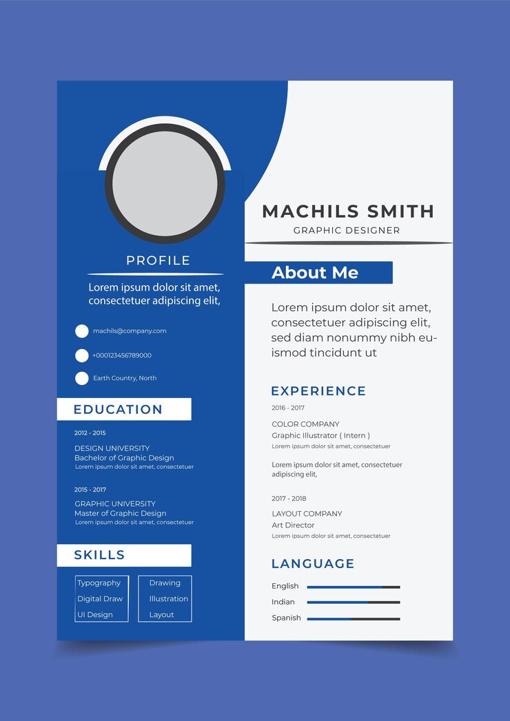 Vetor resumo criativo e moderno de vetor ou modelo de cv