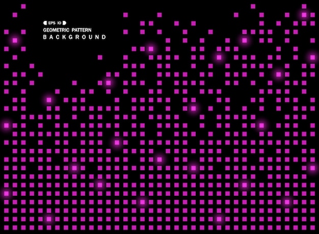 Resumo de padrão geométrico quadrado roxo brilhante