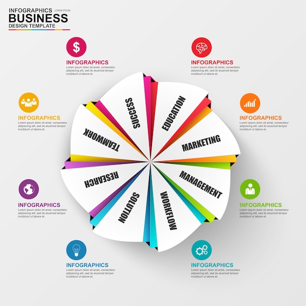 Resumo diagrama de negócios digitais 3D Infográfico. Pode ser usado para processo de fluxo de trabalho, busine