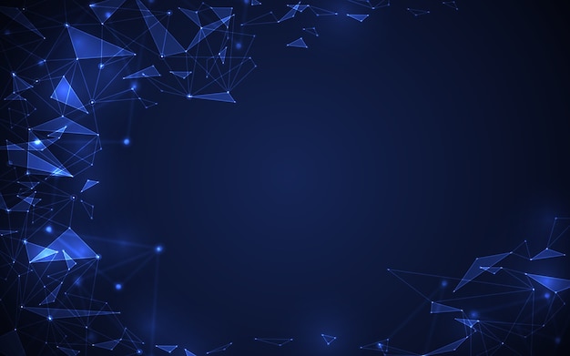 Resumo futurista molécula digital tecnologia conceito azul