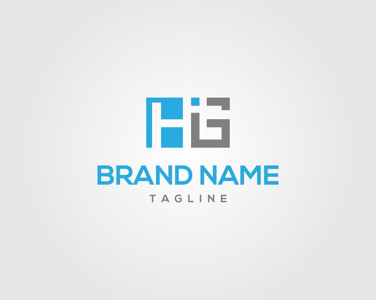 Vetor resumo hig letra inicial logo design template ilustração vetorial