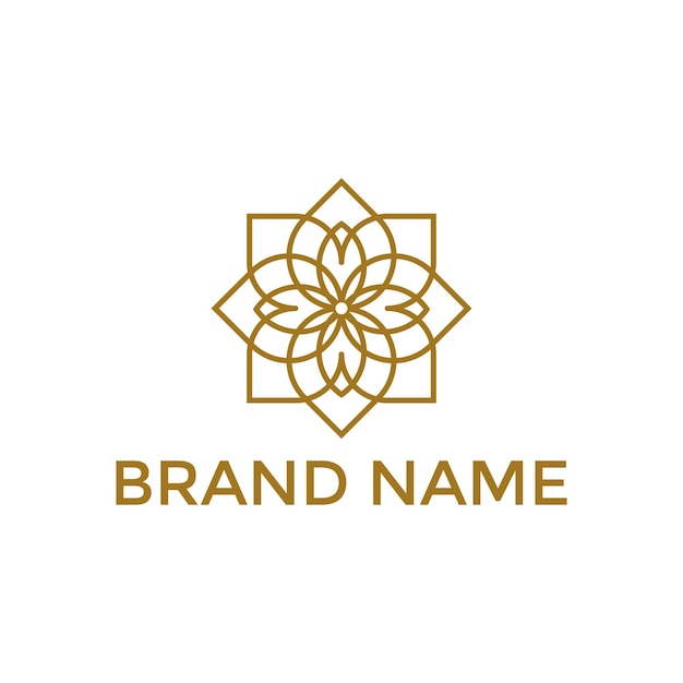 Resumo mandala flor redemoinho logotipo ícone vector design. Logotipo de vetor de ornamento premium elegante
