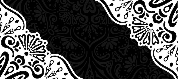 Resumo paisley fundo decorativo preto papel de parede