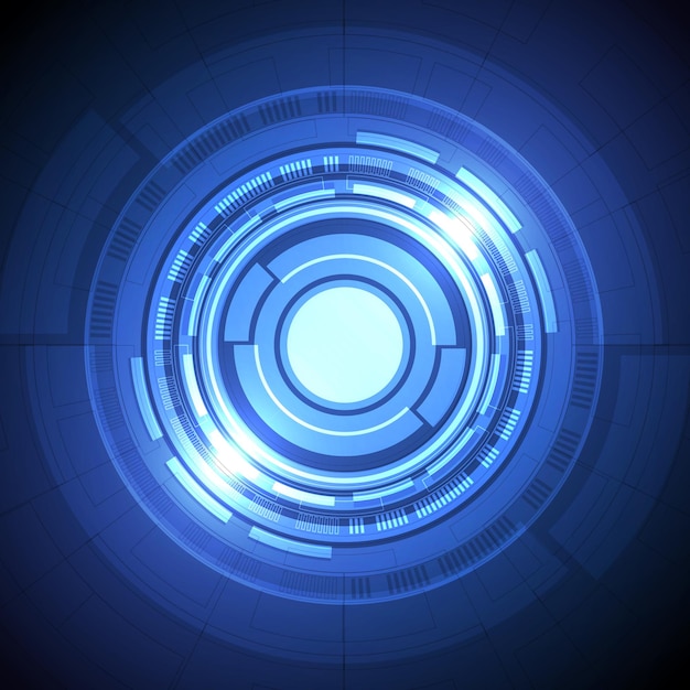 Resumo sobreposição de fundo digital de círculo, tecnologia de lente inteligente com efeito de luz