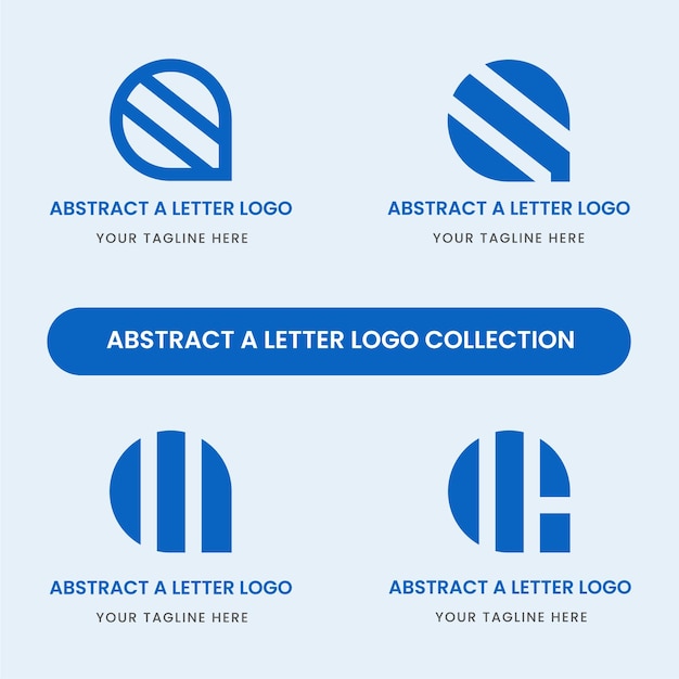 Vetor resumo um conjunto de logotipos de letras