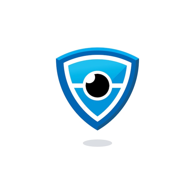 Retina scanner secure logo design vector