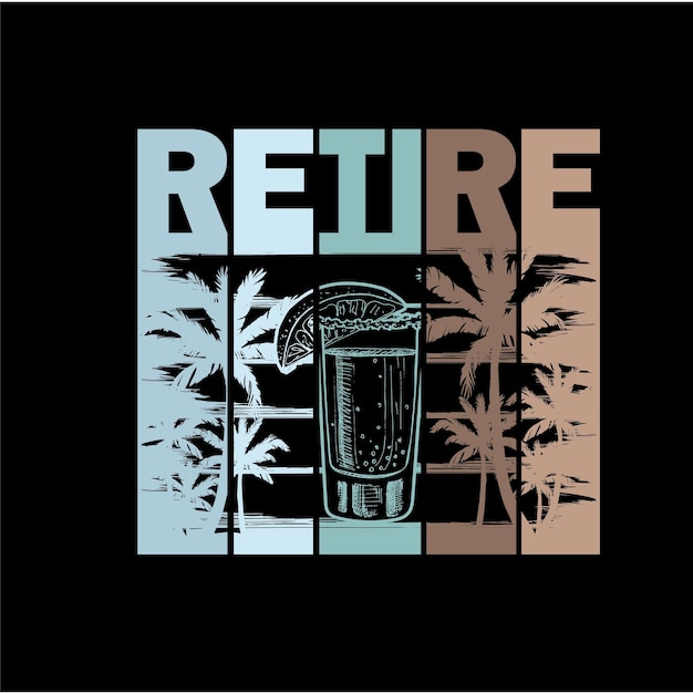 Vetor retire svg retire design vetorial de tipografia