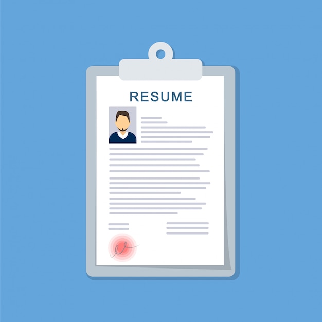 Retomar em um estilo simples. Documento CV para o emprego.