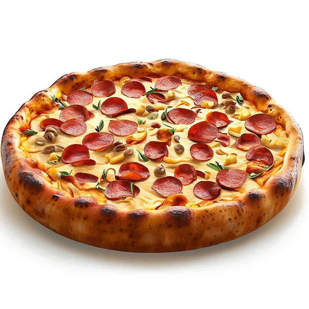 Vetor retrato bonito de uma imagem de ilustração digital de arte vetorial de pizza ai