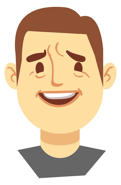 Avatar Masculino Da Emoção Do ícone Do Perfil, Diabo De Sorriso Feliz Da  Cara Do Retrato Dos Desenhos Animados Do Homem Ilustração do Vetor -  Ilustração de povos, sinal: 94159318