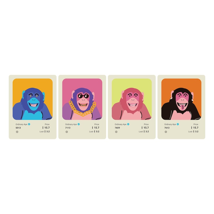 Vetor retrato de macacos
