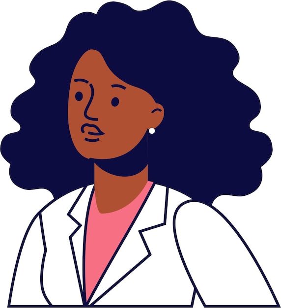 Retrato de médica negra afro-americana