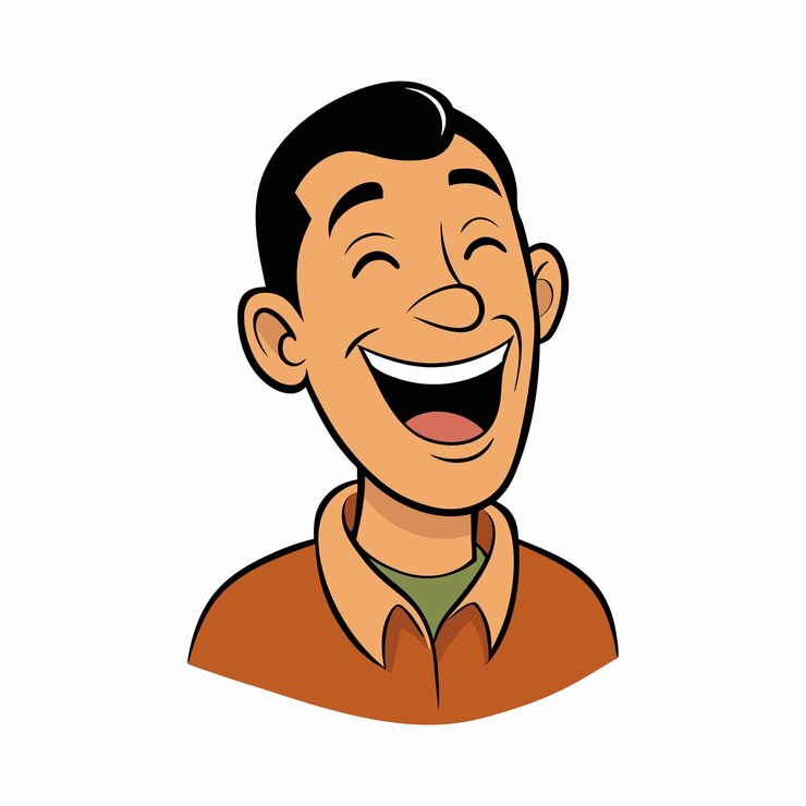 Vetor retrato de um homem sorridente