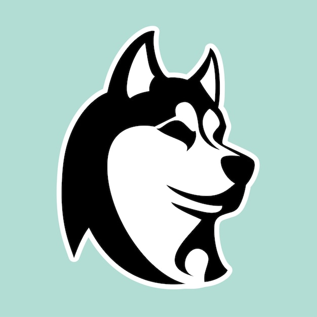 Retrato de um lindo husky para projetar seu logotipo, ícone, sinal, aplicativos, roupas ou sites