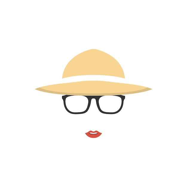Retrato de uma agricultora de chapéu e óculos