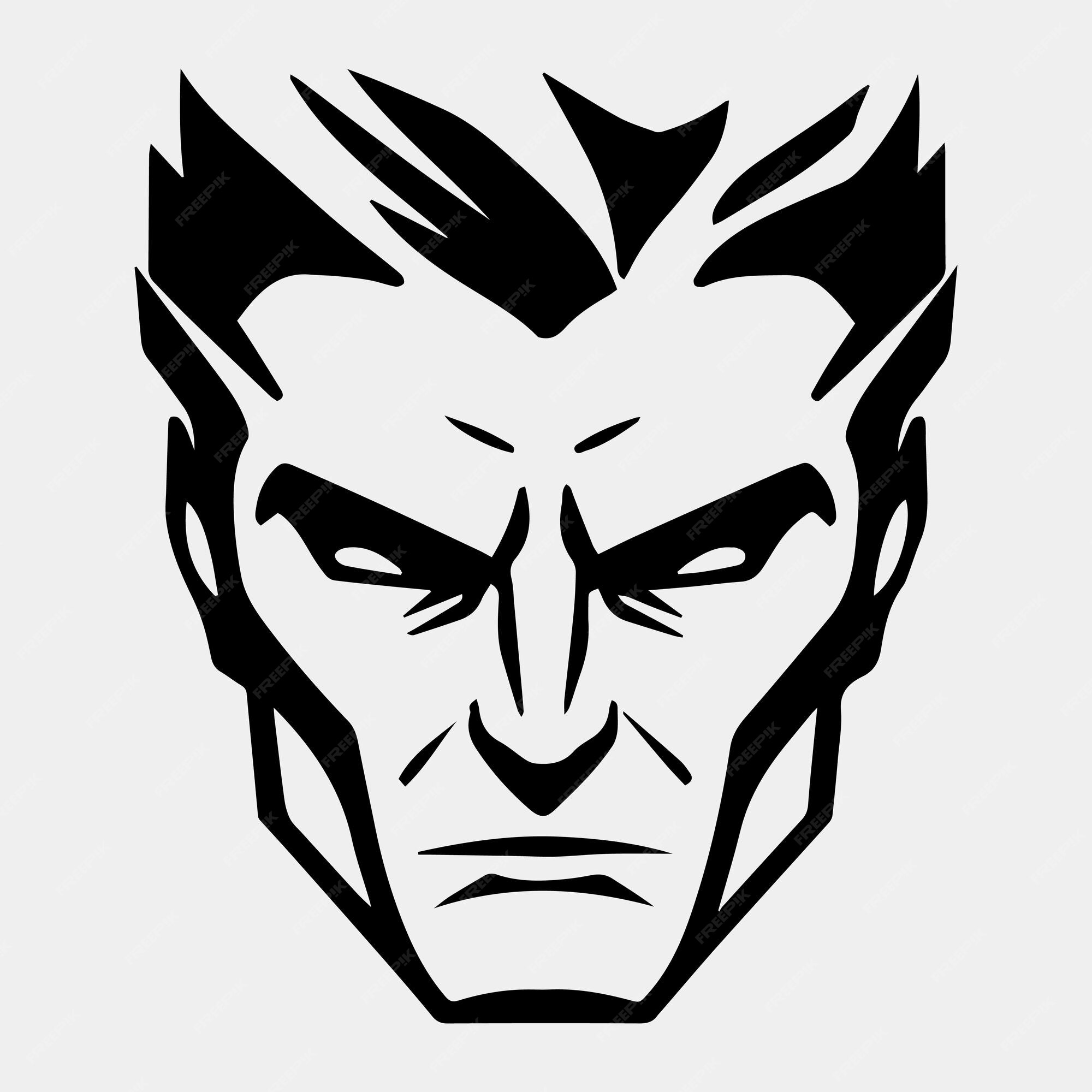 Modelo de vetor preto e branco wolverine definido para corte e impressão