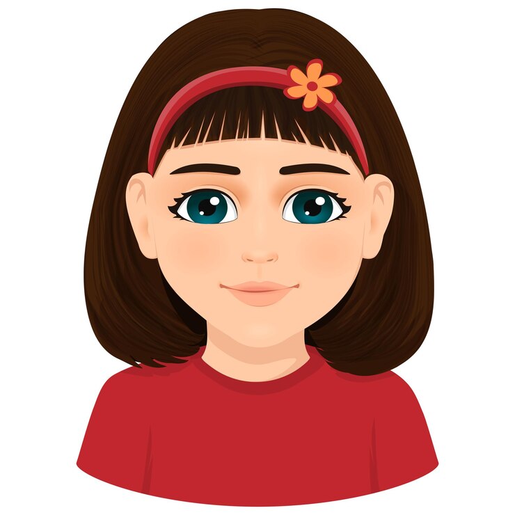 Vetor retrato de uma rapariga bonita