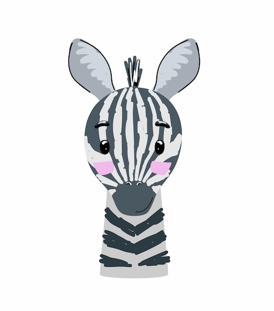 Vetor retrato de zebra vetorial