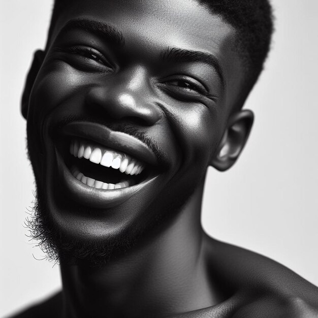 Vetor retrato negro amigável gente sorridente ilustração vetorial imagem papel de parede bampw 1c