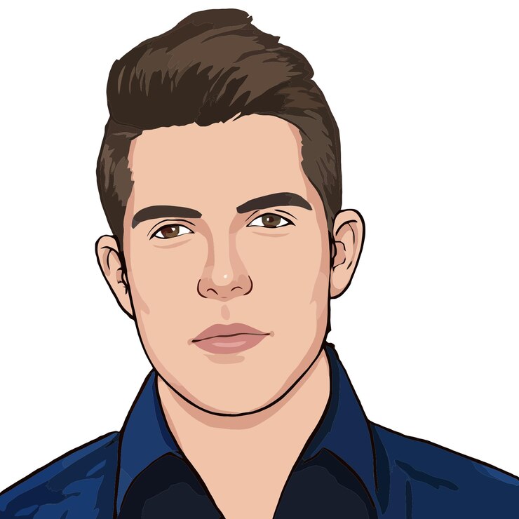 Vetor retrato vetorial de homem barbeado